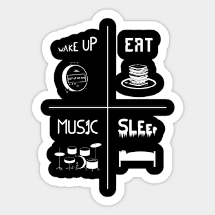 A perfect drums day (dark version) Sticker